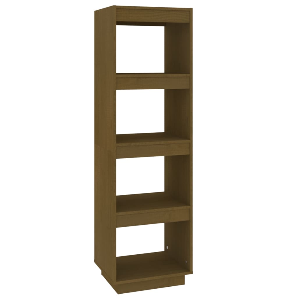 Bibliothèque/séparateur de pièce marron miel 40x35x135 bois de pin massif