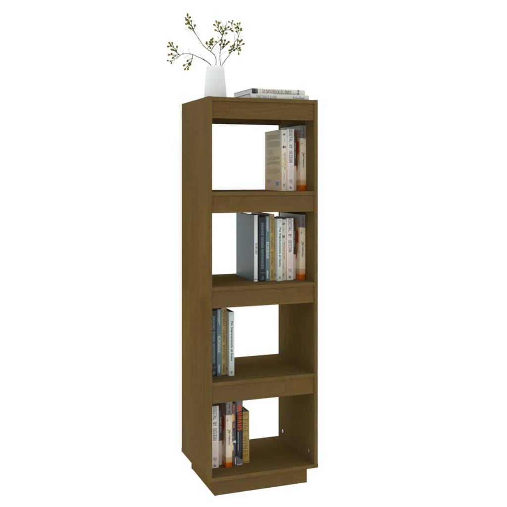 Bibliothèque/séparateur de pièce marron miel 40x35x135 bois de pin massif
