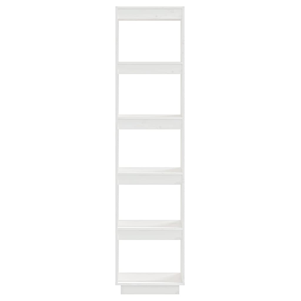 Bookcase/room divider white 40x35x167 cm solid pine wood