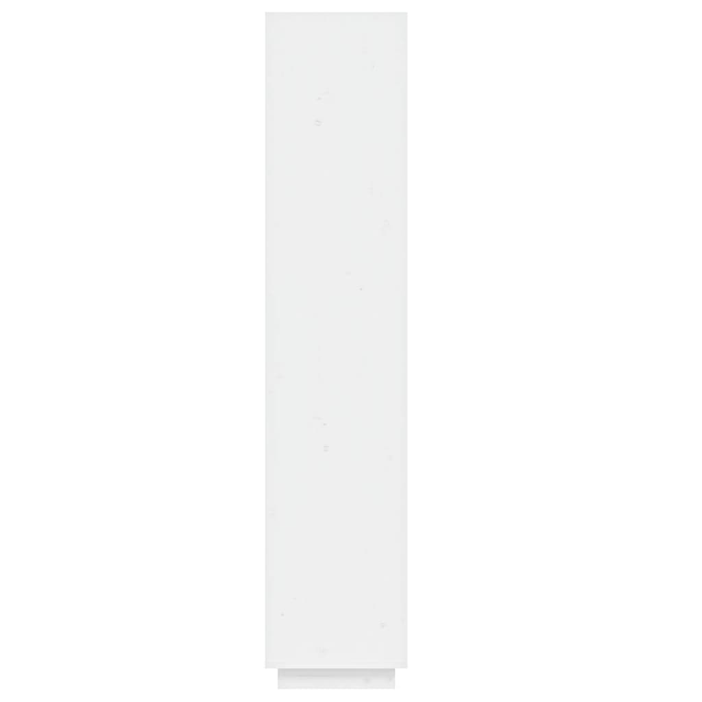 Bookcase/room divider white 40x35x167 cm solid pine wood