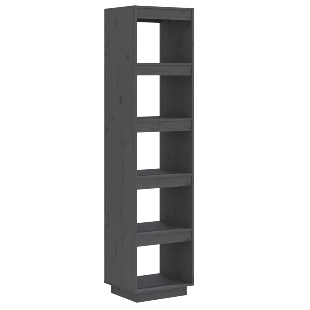 Bibliothèque/séparateur de pièce gris 40x35x167 cm bois de pin massif