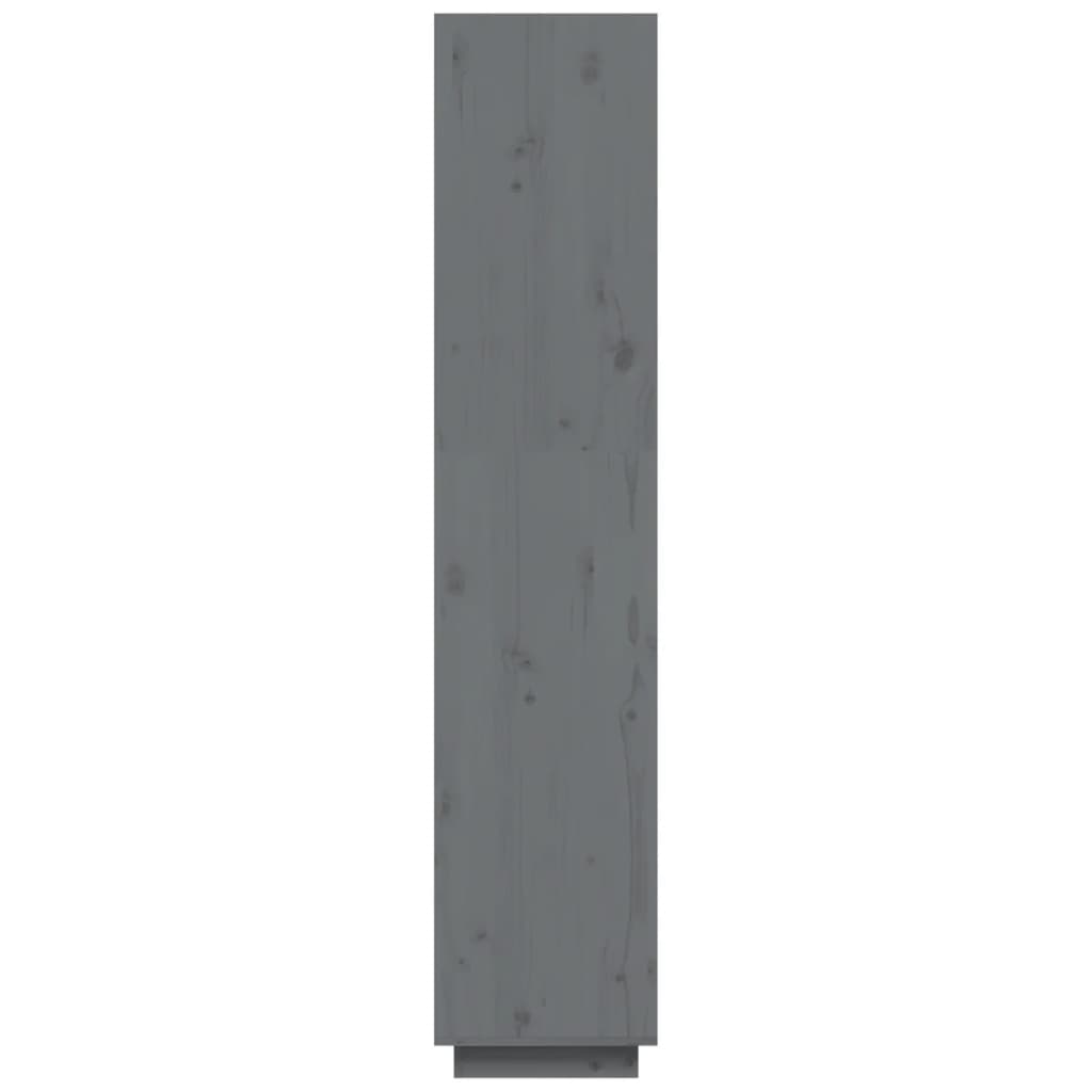 Bibliothèque/séparateur de pièce gris 40x35x167 cm bois de pin massif