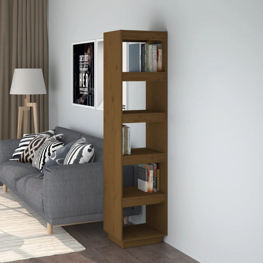 Bibliothèque/séparateur de pièce marron miel 40x35x167cm bois de pin massif