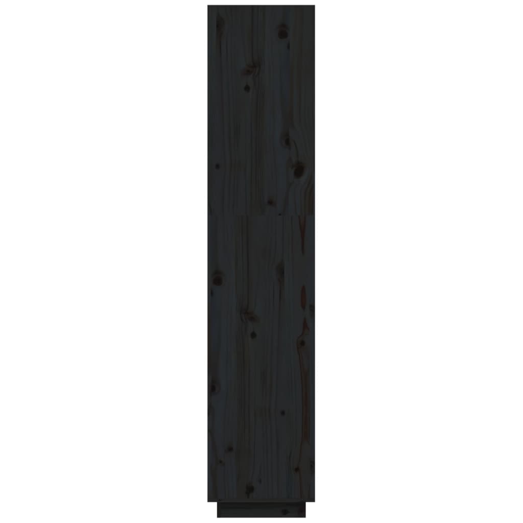 Bibliothèque/séparateur de pièce noir 40x35x167 cm bois de pin massif