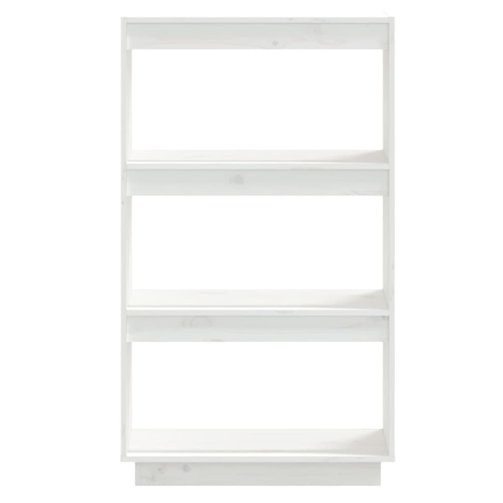 Bibliothèque/séparateur de pièce blanc 60x35x103 cm bois de pin massif