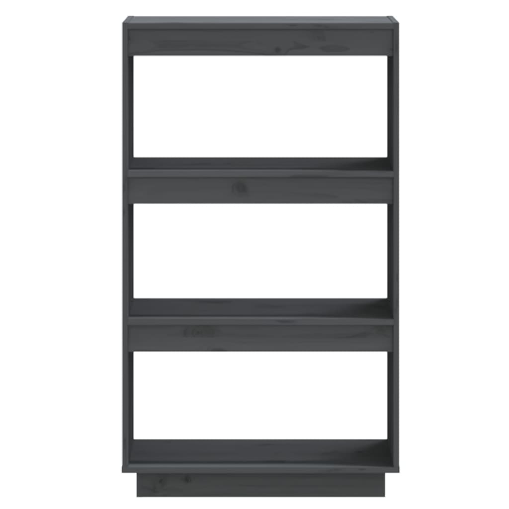 Bibliothèque/séparateur de pièce gris 60x35x103 cm bois de pin massif