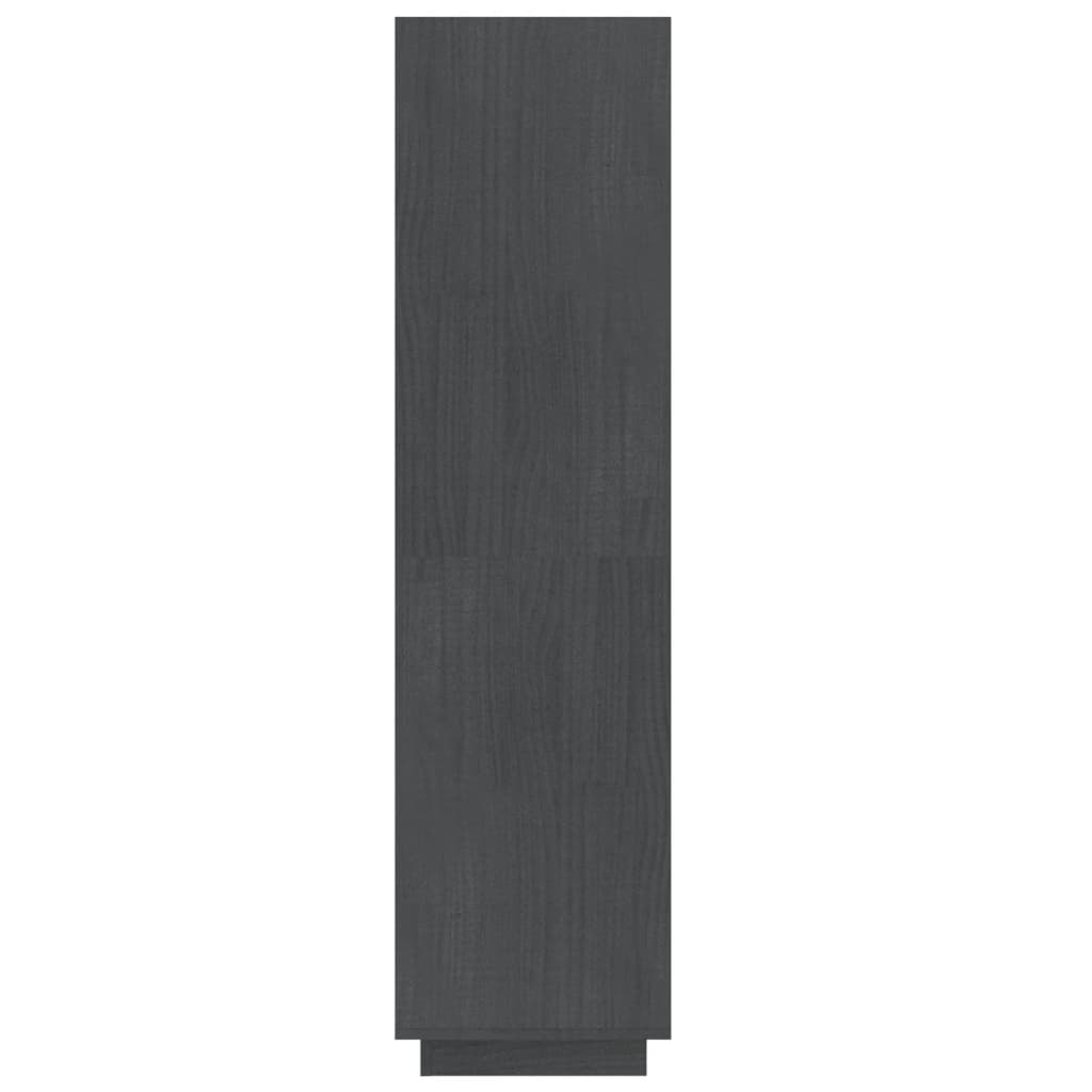 Bibliothèque/séparateur de pièce gris 60x35x135 cm bois de pin massif