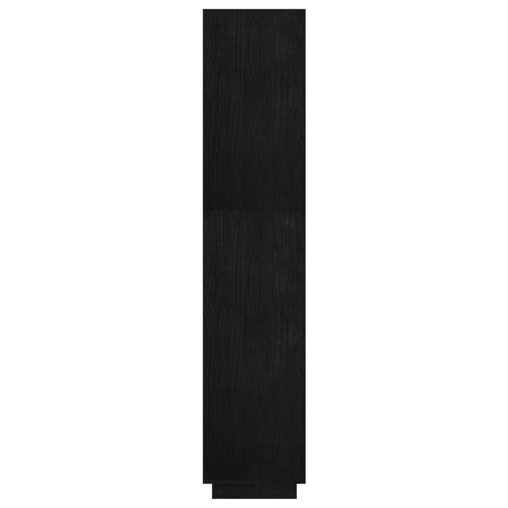 Bibliothèque/séparateur de pièce noir 60x35x167 cm bois de pin massif