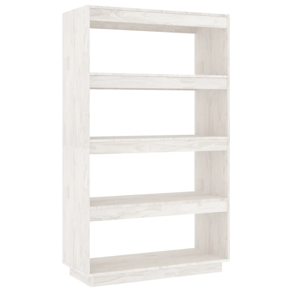 Bibliothèque/séparateur de pièce blanc 80x35x135 cm bois de pin massif