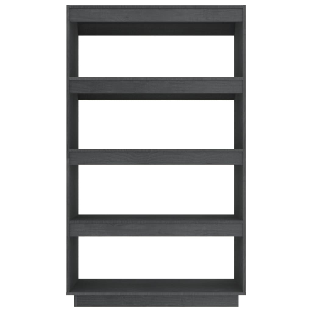 Bibliothèque/séparateur de pièce gris 80x35x135 cm bois de pin massif