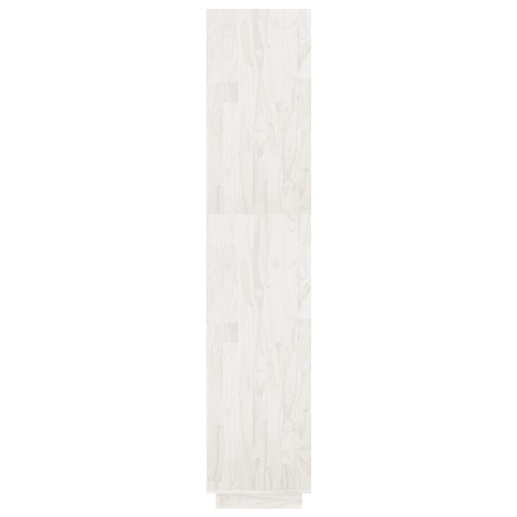 Bookcase/room divider white 80x35x167 cm solid pine wood