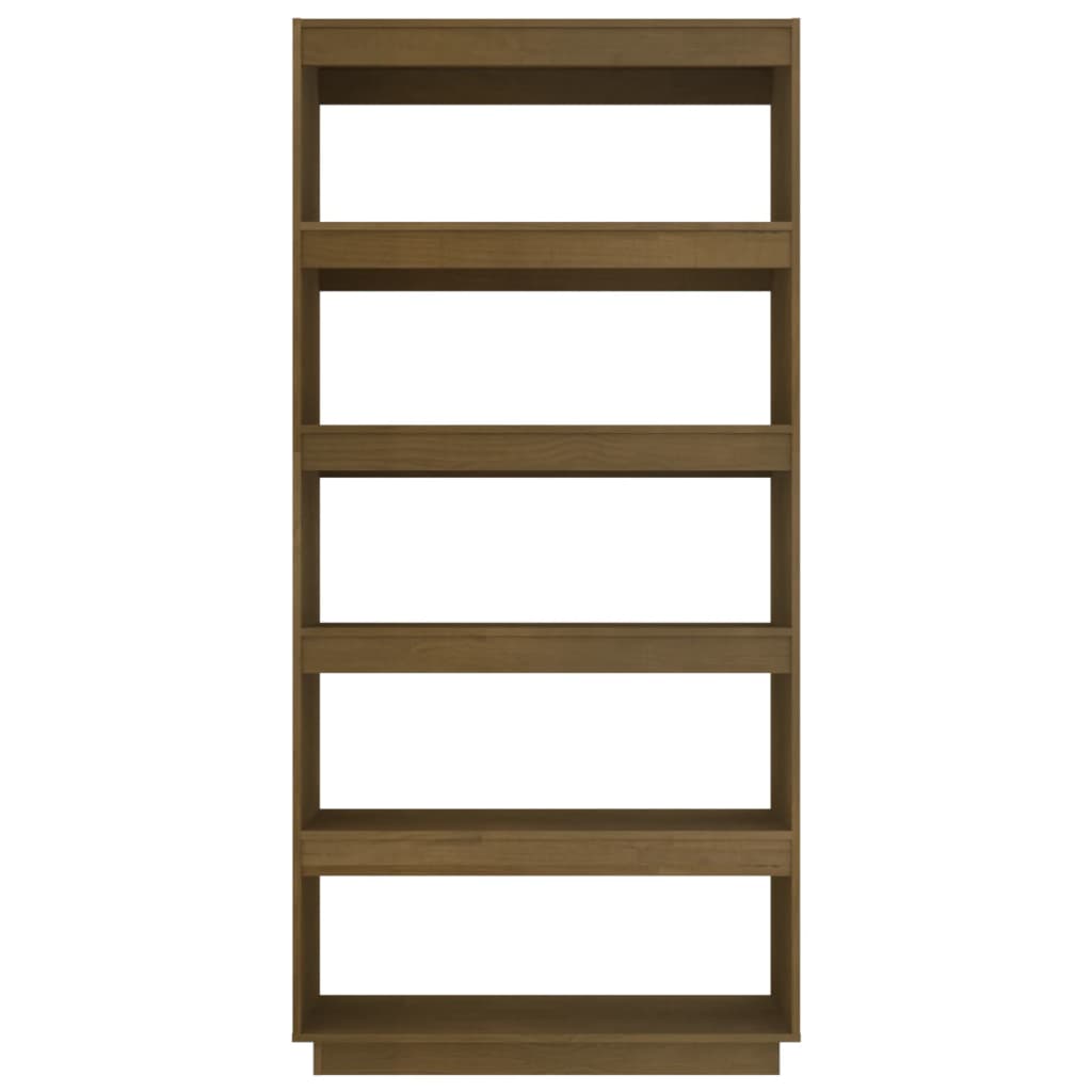 Bibliothèque/séparateur de pièce marron miel 80x35x167 bois de pin massif