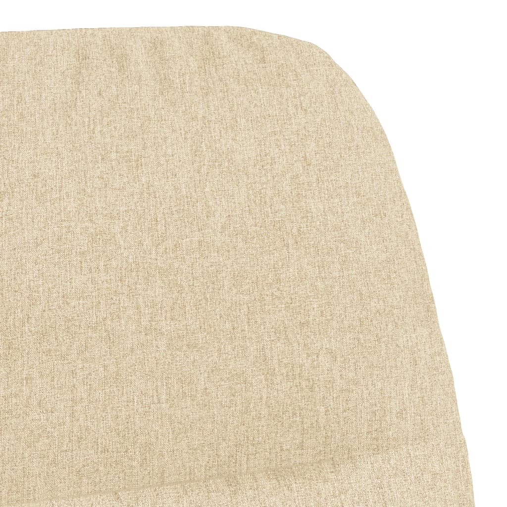 Rocking chair tissu blanc crème