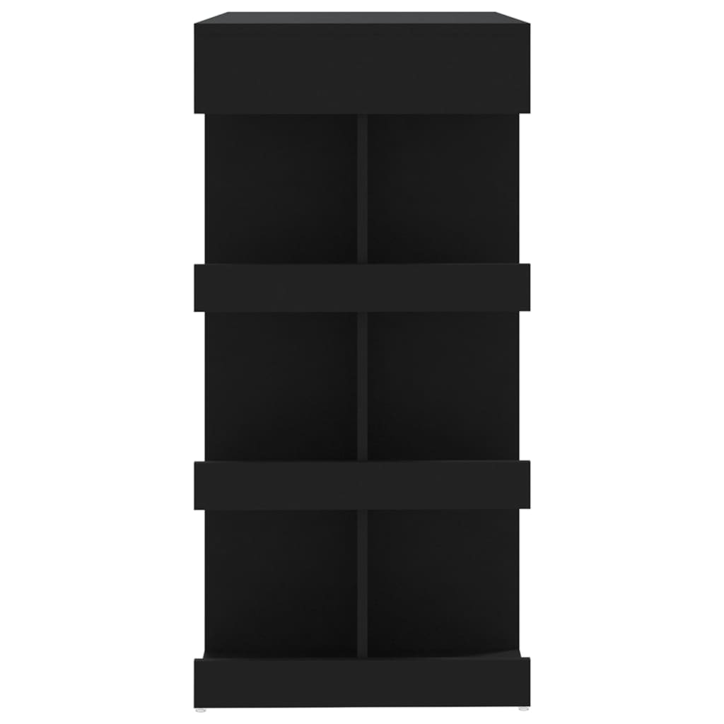Bar table with shelf black 100x50x101.5 cm made of wood
