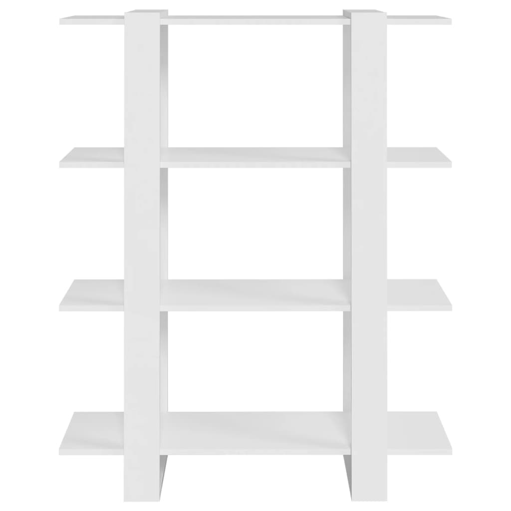 Bookcase/room divider white 100x30x123.5 cm
