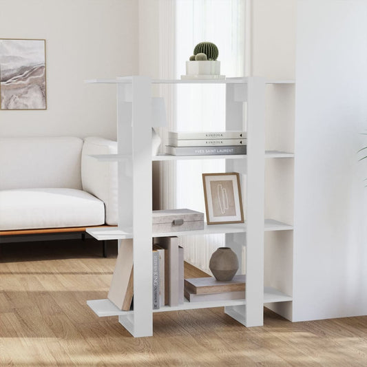 Bibliothèque/séparateur de pièce blanc 100x30x123,5 cm