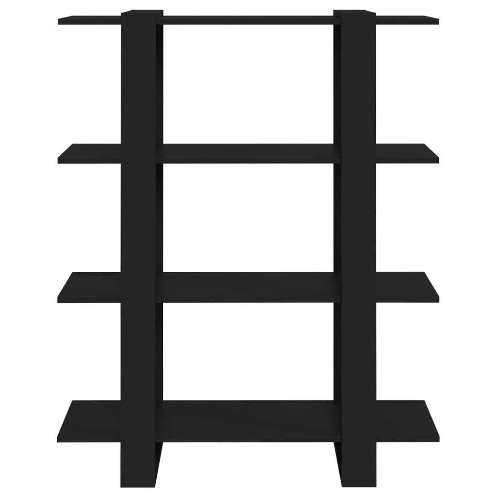Bookcase/room divider black 100x30x123.5 cm