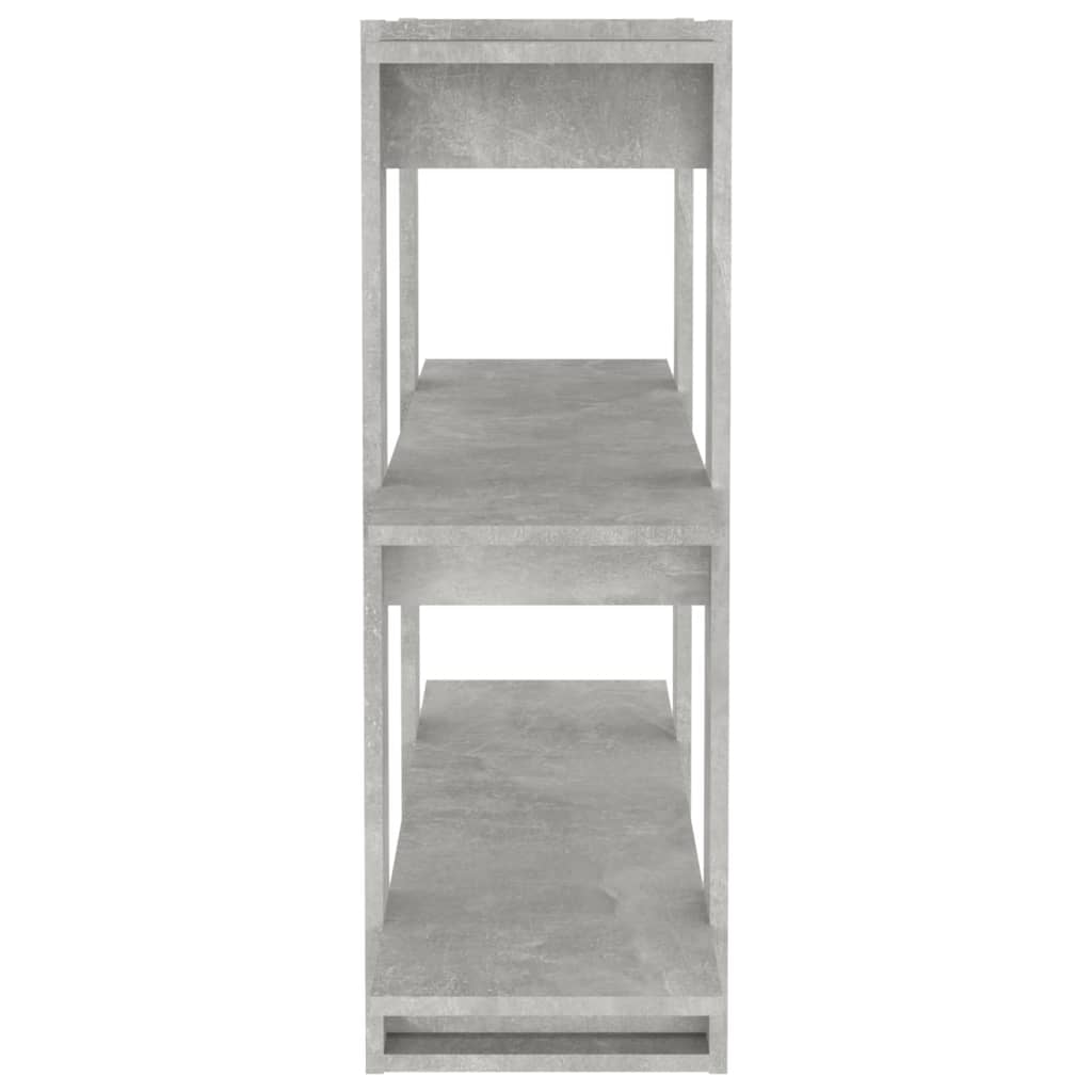 Bibliothèque/séparateur de pièce gris béton 100x30x87 cm