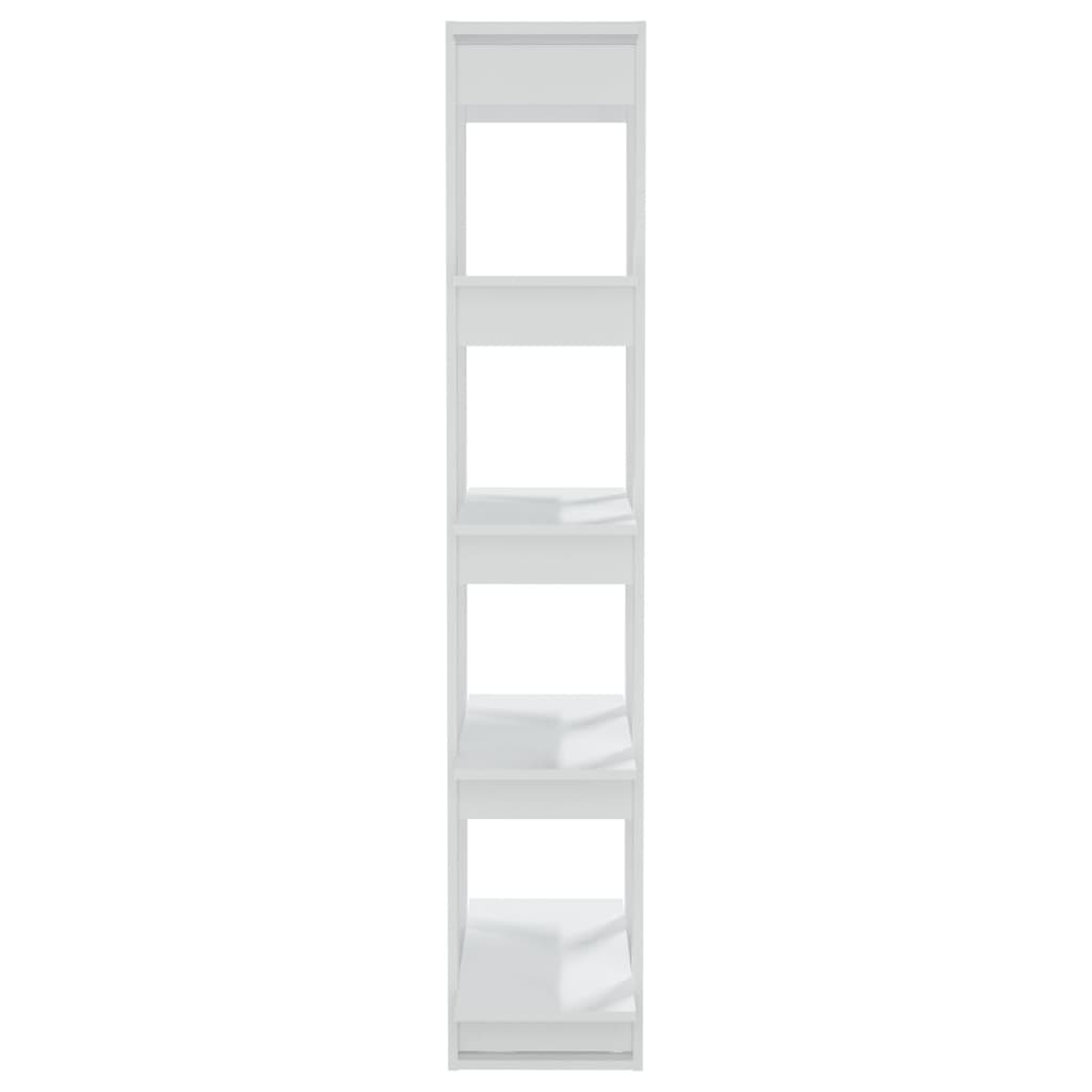 Bibliothèque/séparateur de pièce blanc 80x30x160 cm en bois