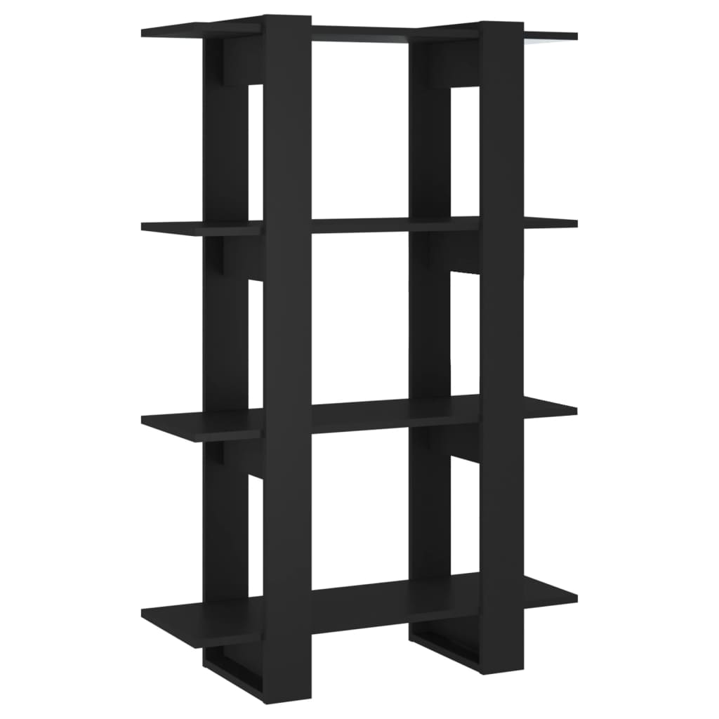 Bibliothèque/séparateur de pièce noir 80x30x123,5 cm