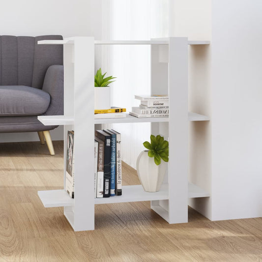 Bibliothèque/séparateur de pièce blanc 80x30x87 cm