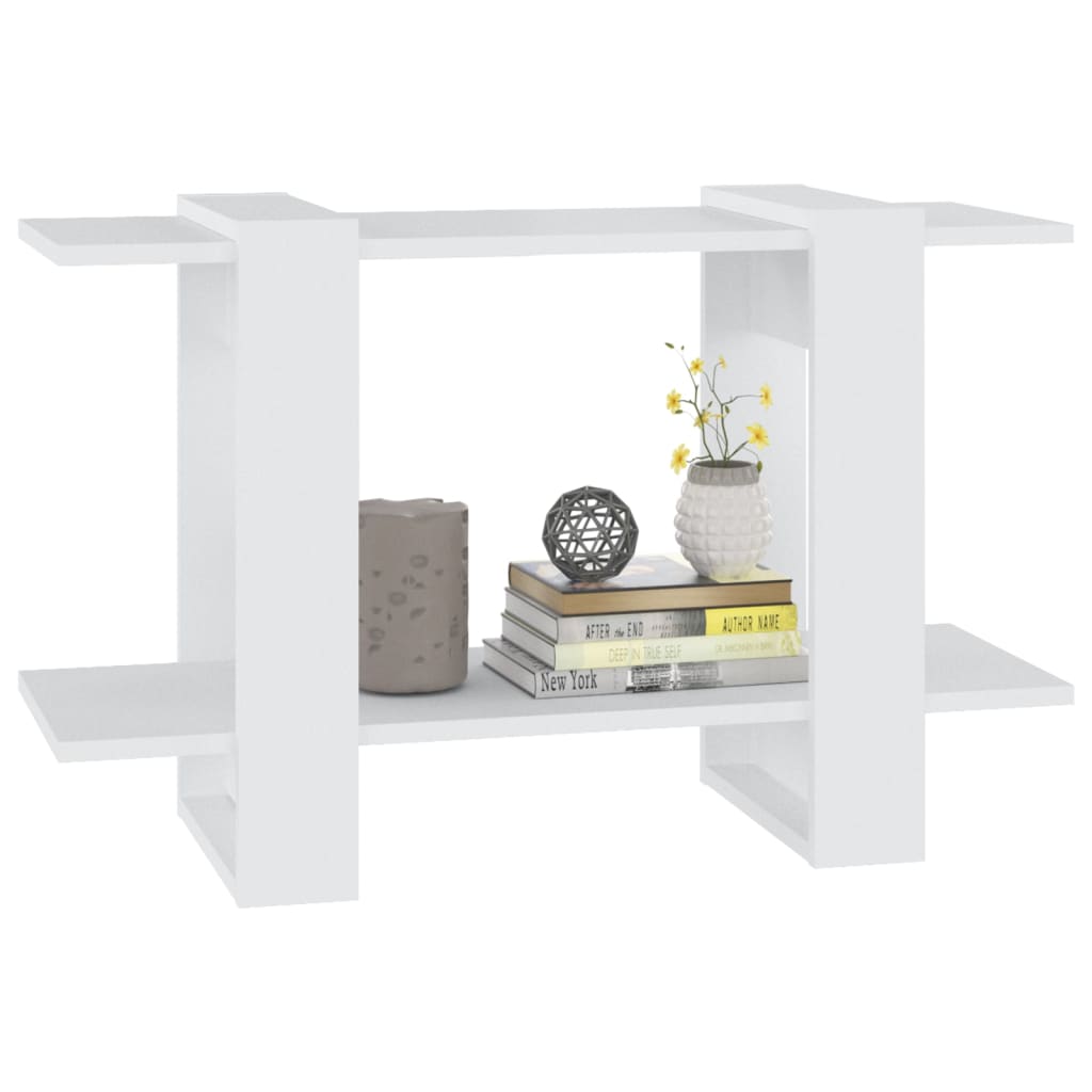 Bookcase/room divider white 80x30x51 cm