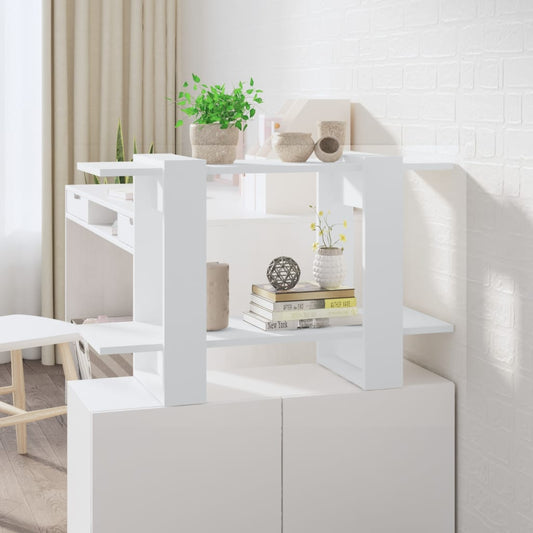 Bibliothèque/séparateur de pièce blanc 80x30x51 cm