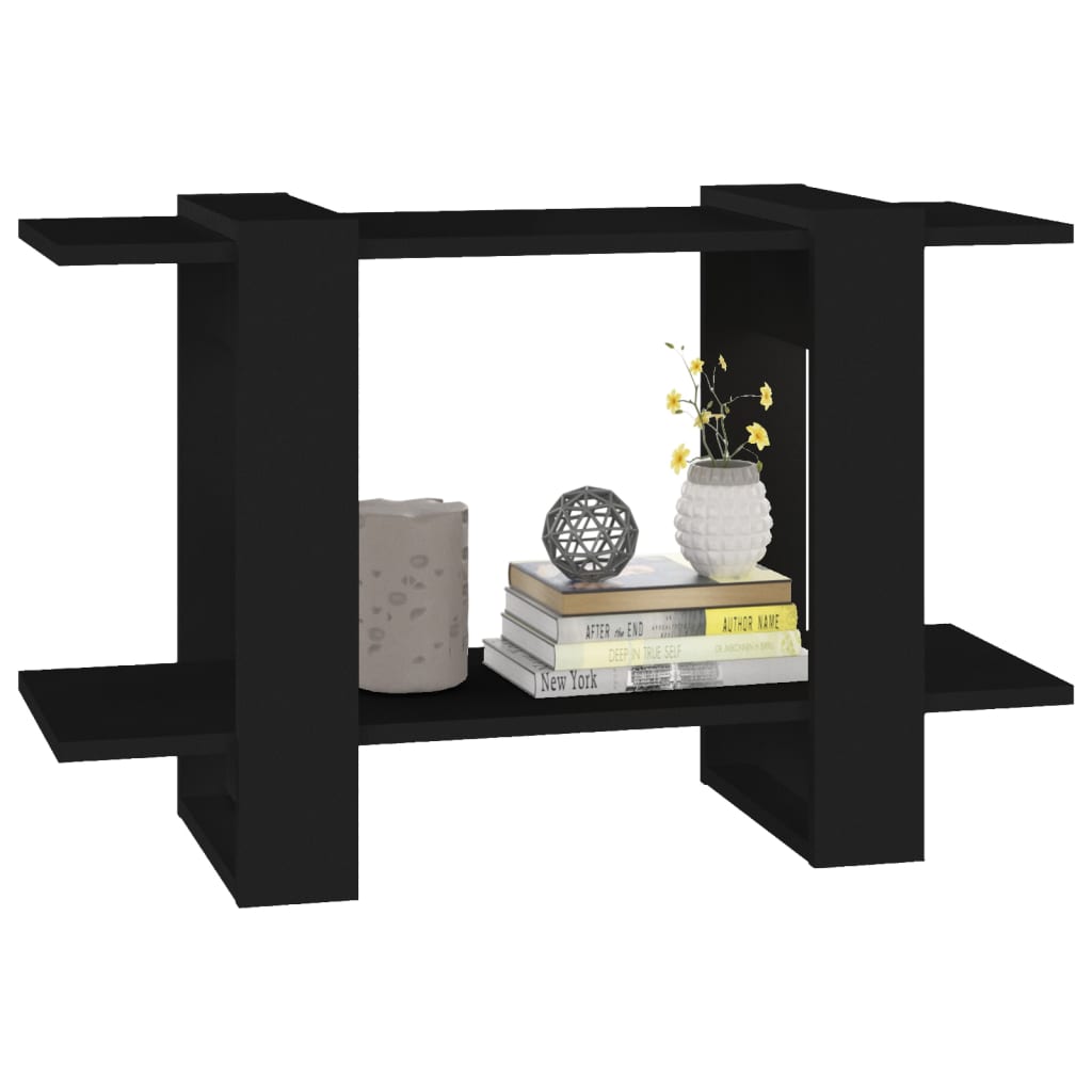 Bibliothèque/séparateur de pièce noir 80x30x51 cm