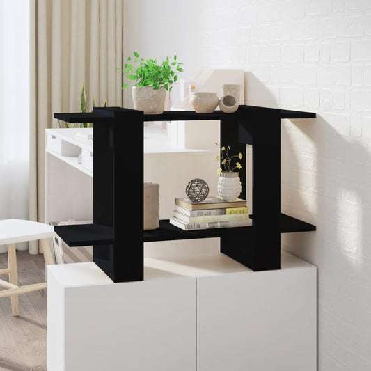 Bibliothèque/séparateur de pièce noir 80x30x51 cm