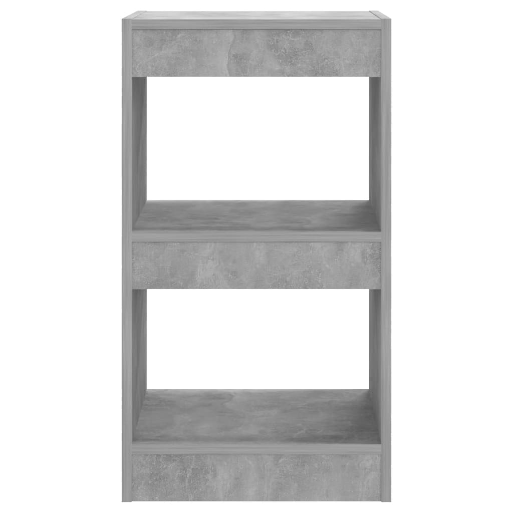 Bibliothèque/séparateur de pièce gris béton 40x30x72 cm