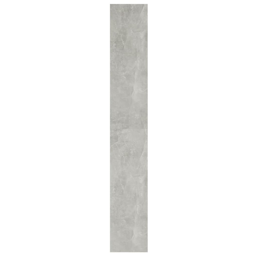 Bibliothèque/séparateur de pièce gris béton 40x30x198 cm