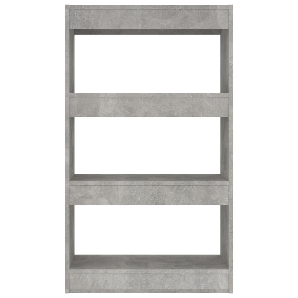 Bibliothèque/séparateur de pièce gris béton 60x30x103 cm matériau bois