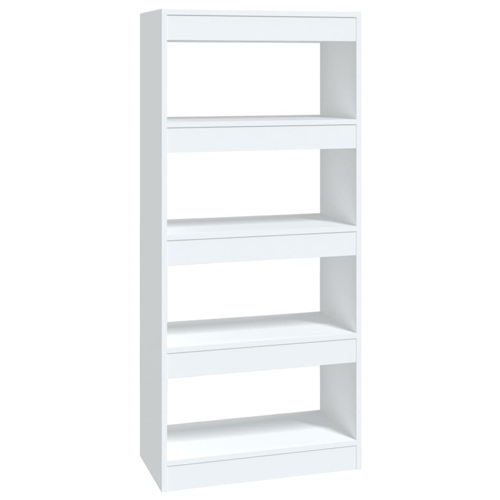 Bookcase/room divider white 60x30x135 cm made of wood