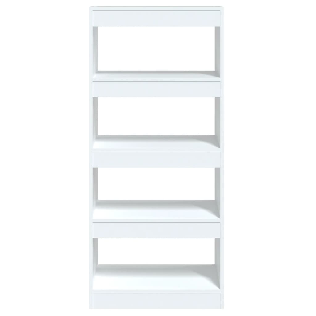 Bookcase/room divider white 60x30x135 cm made of wood