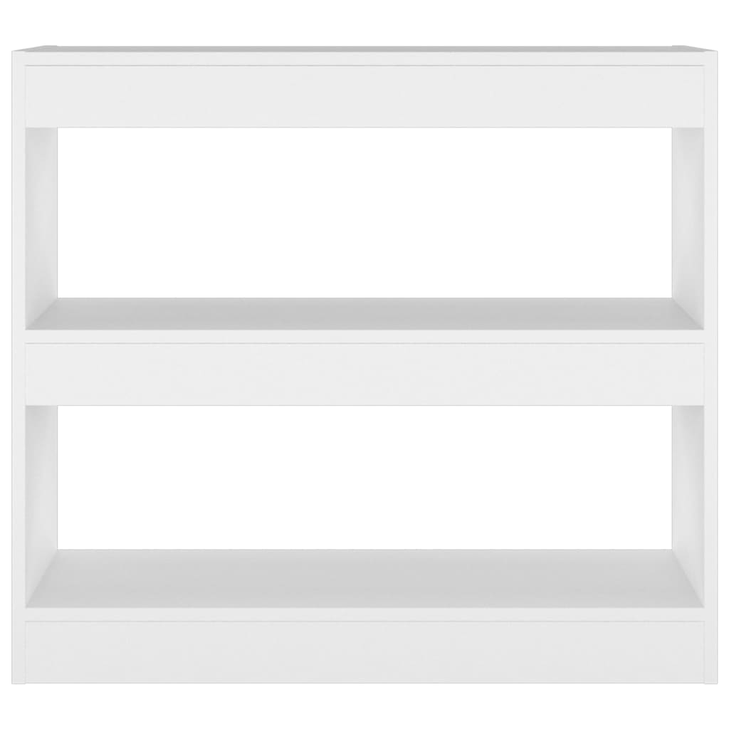 Bookcase/room divider white 80x30x72 cm