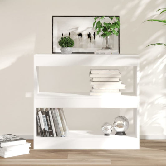 Bibliothèque/séparateur de pièce blanc 80x30x72 cm