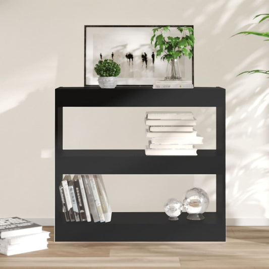 Bibliothèque/séparateur de pièce noir 80x30x72 cm