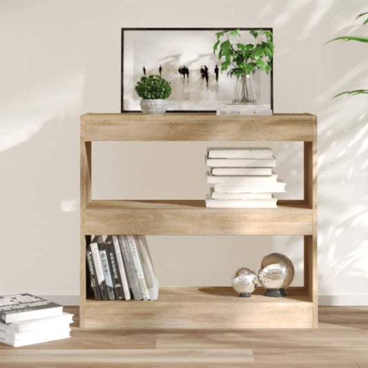 Bibliothèque/séparateur de pièce Chêne Sonoma 80x30x72 cm