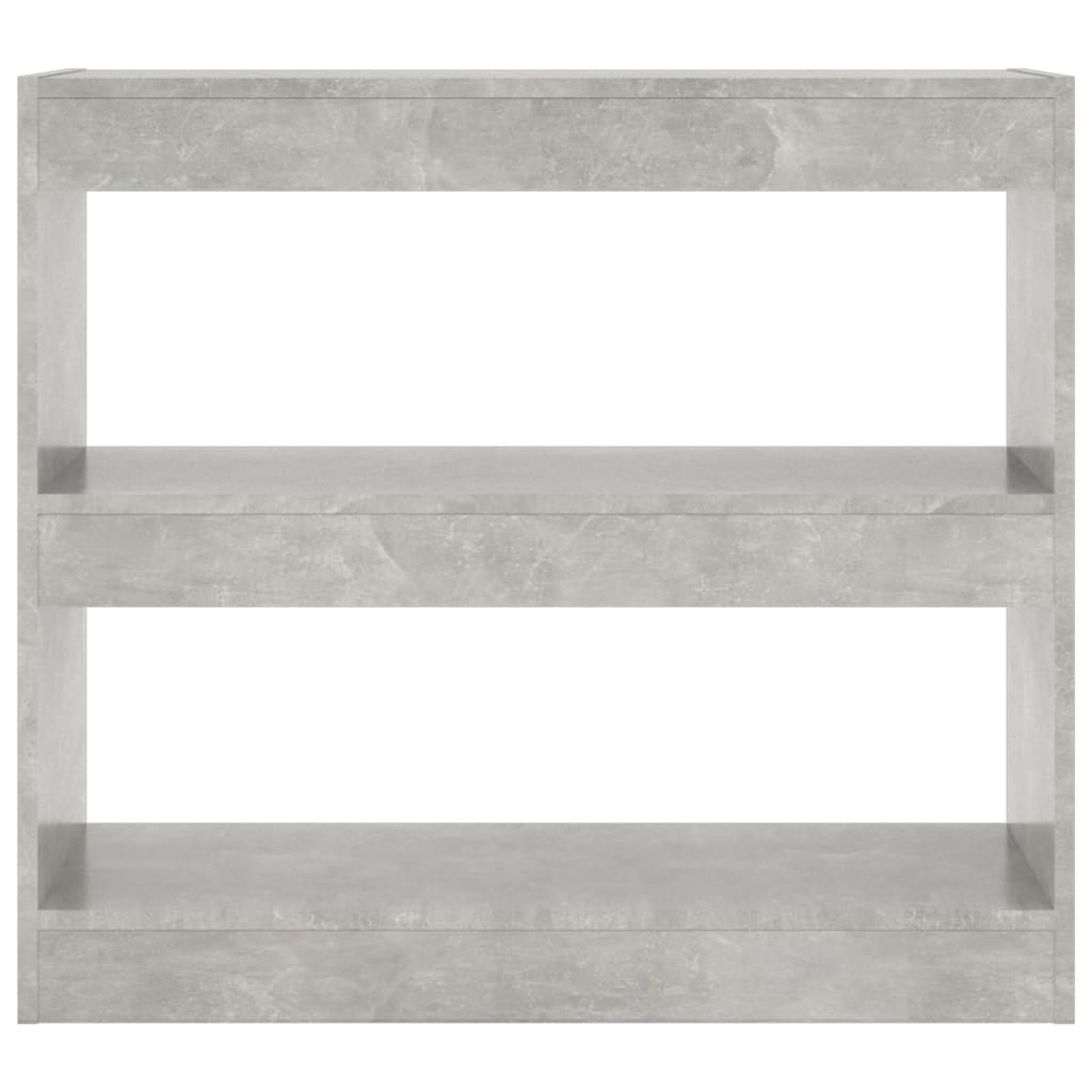 Bibliothèque/séparateur de pièce gris béton 80x30x72 cm