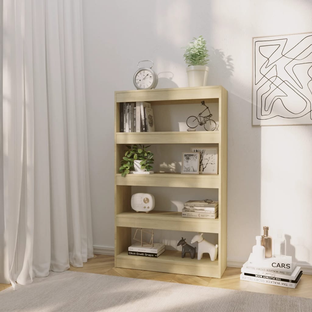 Bibliothèque/séparateur de pièce Chêne Sonoma 80x30x135 cm matériau bois