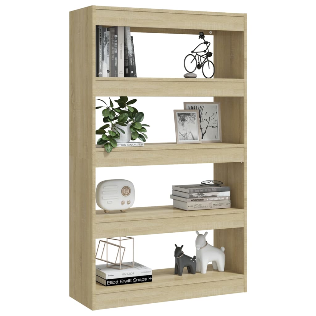 Bibliothèque/séparateur de pièce Chêne Sonoma 80x30x135 cm matériau bois