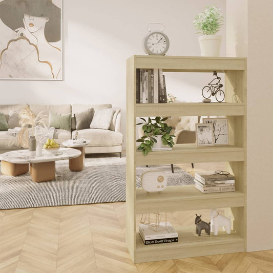 Bibliothèque/séparateur de pièce Chêne Sonoma 80x30x135 cm matériau bois