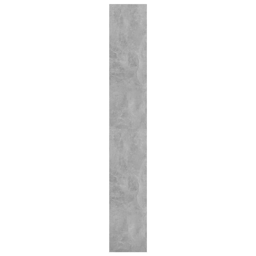 Bibliothèque/séparateur de pièce gris béton 80x30x198 cm en bois