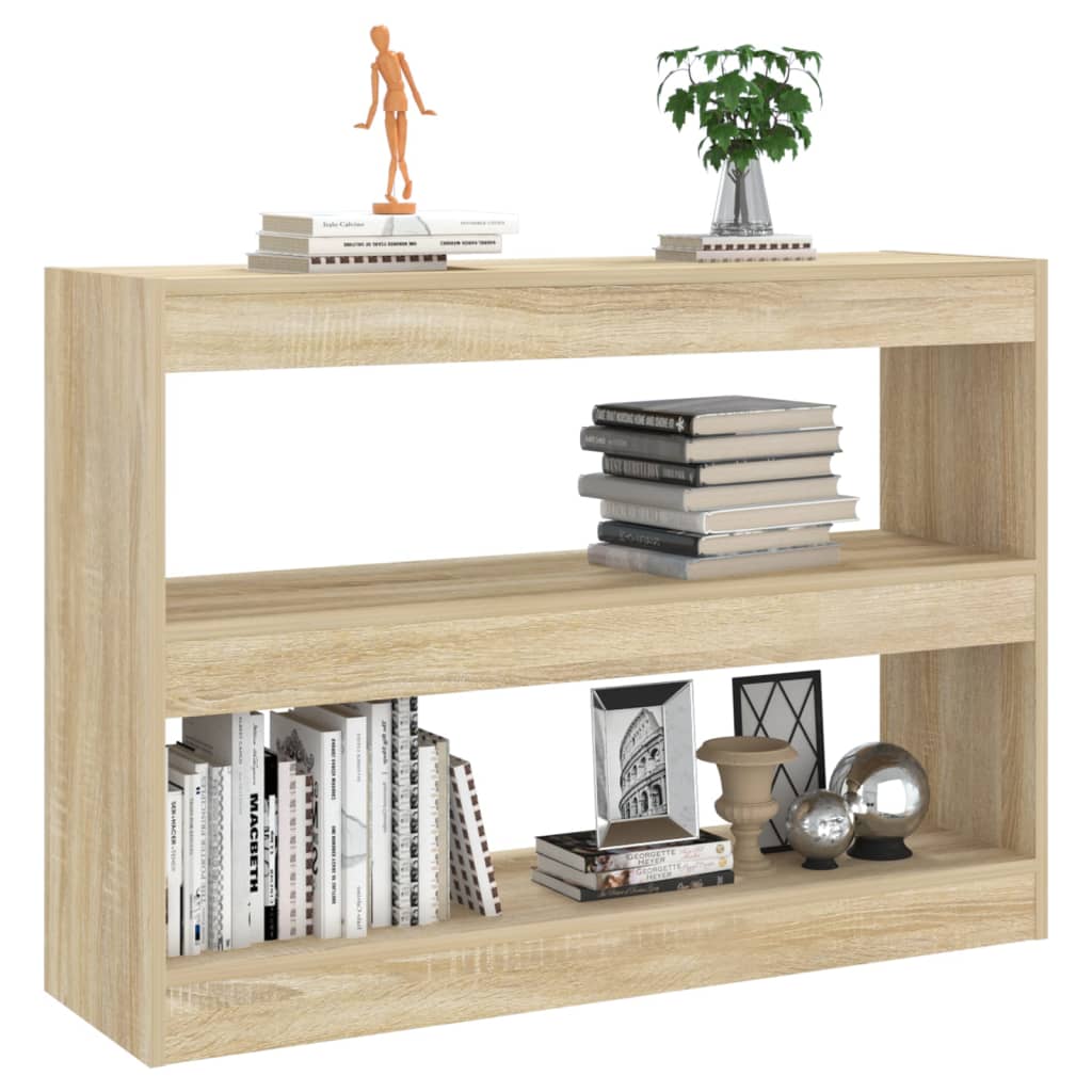 Bibliothèque/séparateur de pièce Chêne Sonoma 100x30x72 cm