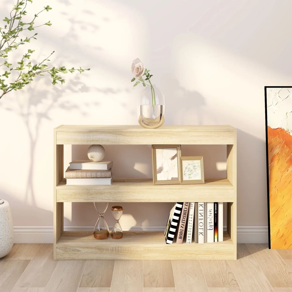 Bibliothèque/séparateur de pièce Chêne Sonoma 100x30x72 cm