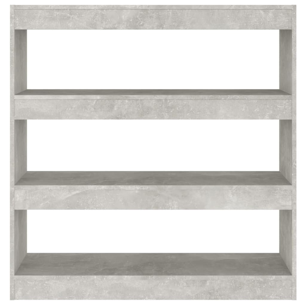 Bibliothèque/séparateur de pièce gris béton 100x30x103 cm