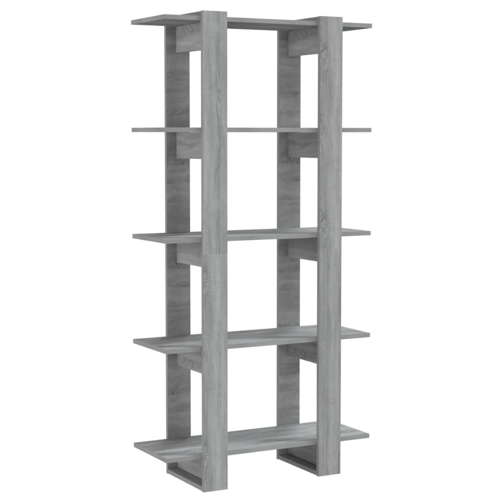 Bibliothèque/séparateur de pièce gris Sonoma 80x30x160 cm matériau bois