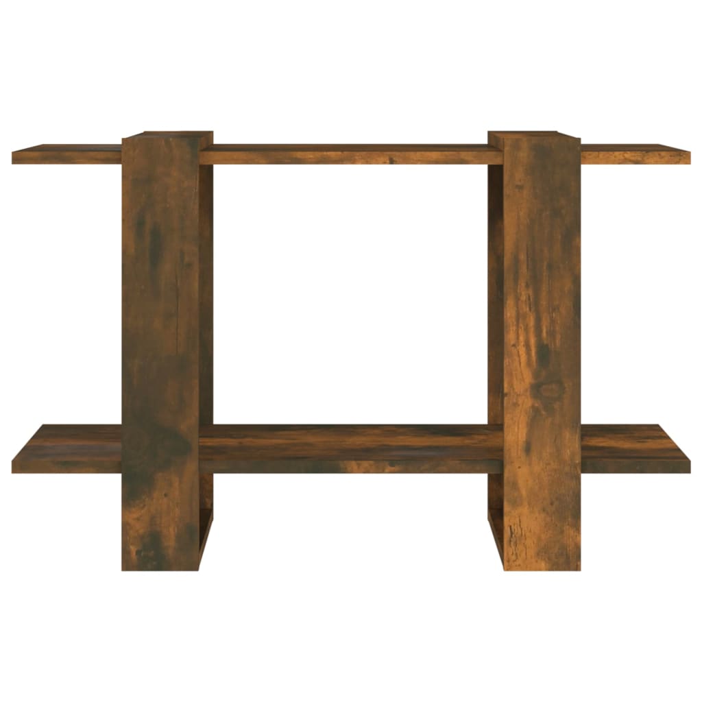 Bibliothèque/séparateur de pièce chêne fumé 80x30x51 cm