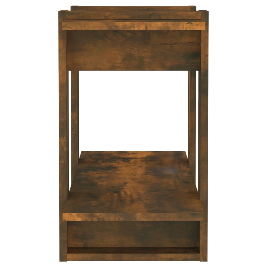 Bibliothèque/séparateur de pièce chêne fumé 80x30x51 cm