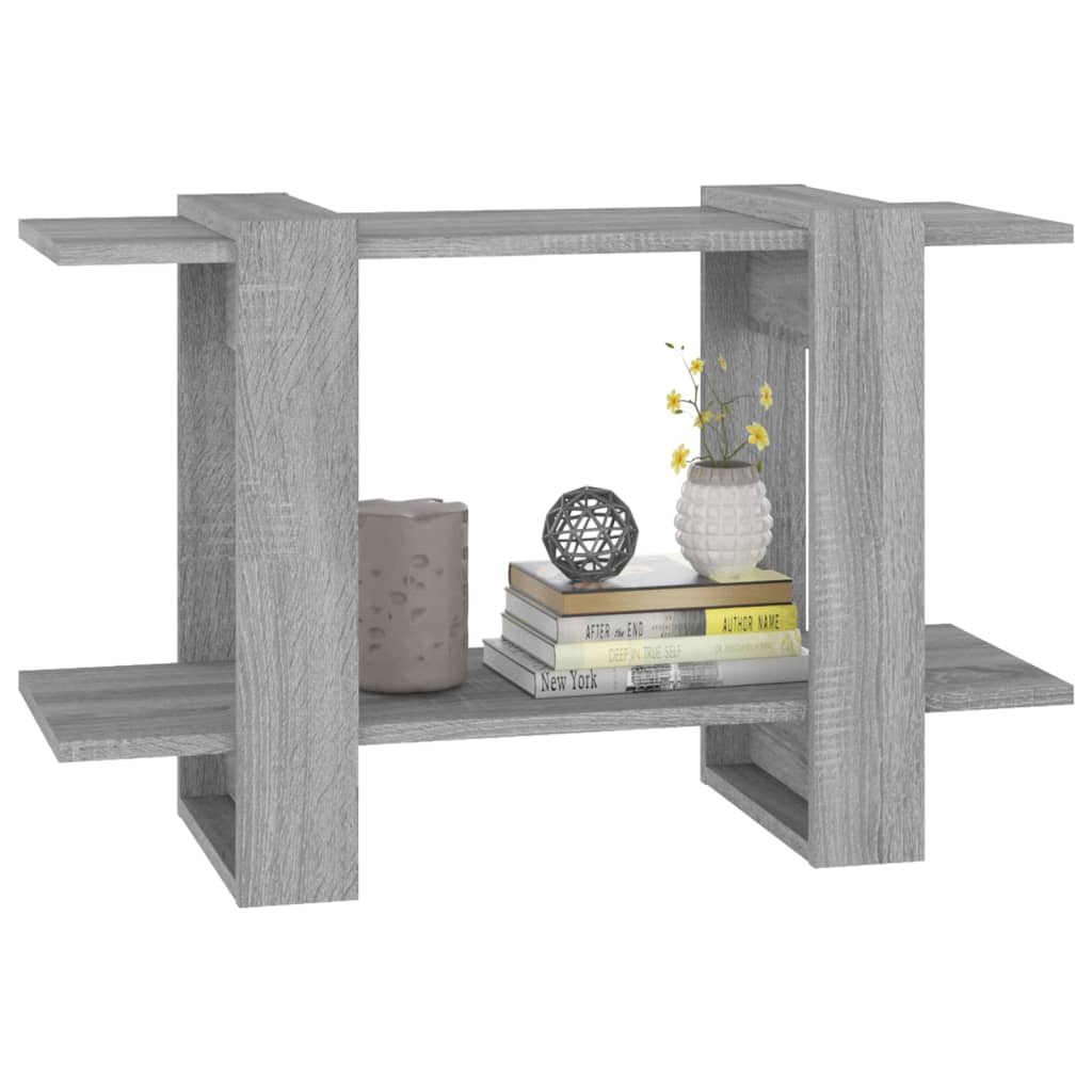 Bibliothèque/séparateur de pièce gris Sonoma 80x30x51 cm